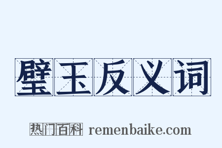 璧玉反义词是什么意思的图片